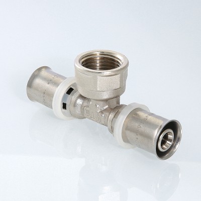 VTm.232.N.400640 Пресс-фитинг – тройник с переходом на внутреннюю резьбу Valtec 40 мм х 1" х 40 мм  - Вид №5