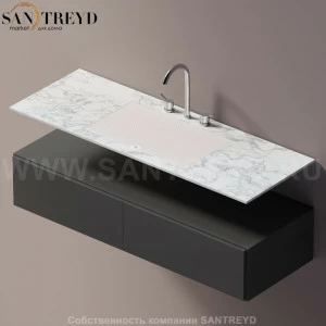 AELLN0CC11214YP Подвесная раковина настенная прямоугольная Agape Ell белая