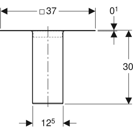 388.103.00.1 Фланец Geberit для трапа 13 x 13 см, несущий Geberit  - Вид №2