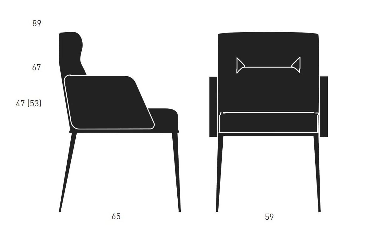 Мягкий стул с подлокотниками KFF D-Light ARCH-00106651 - Вид №14
