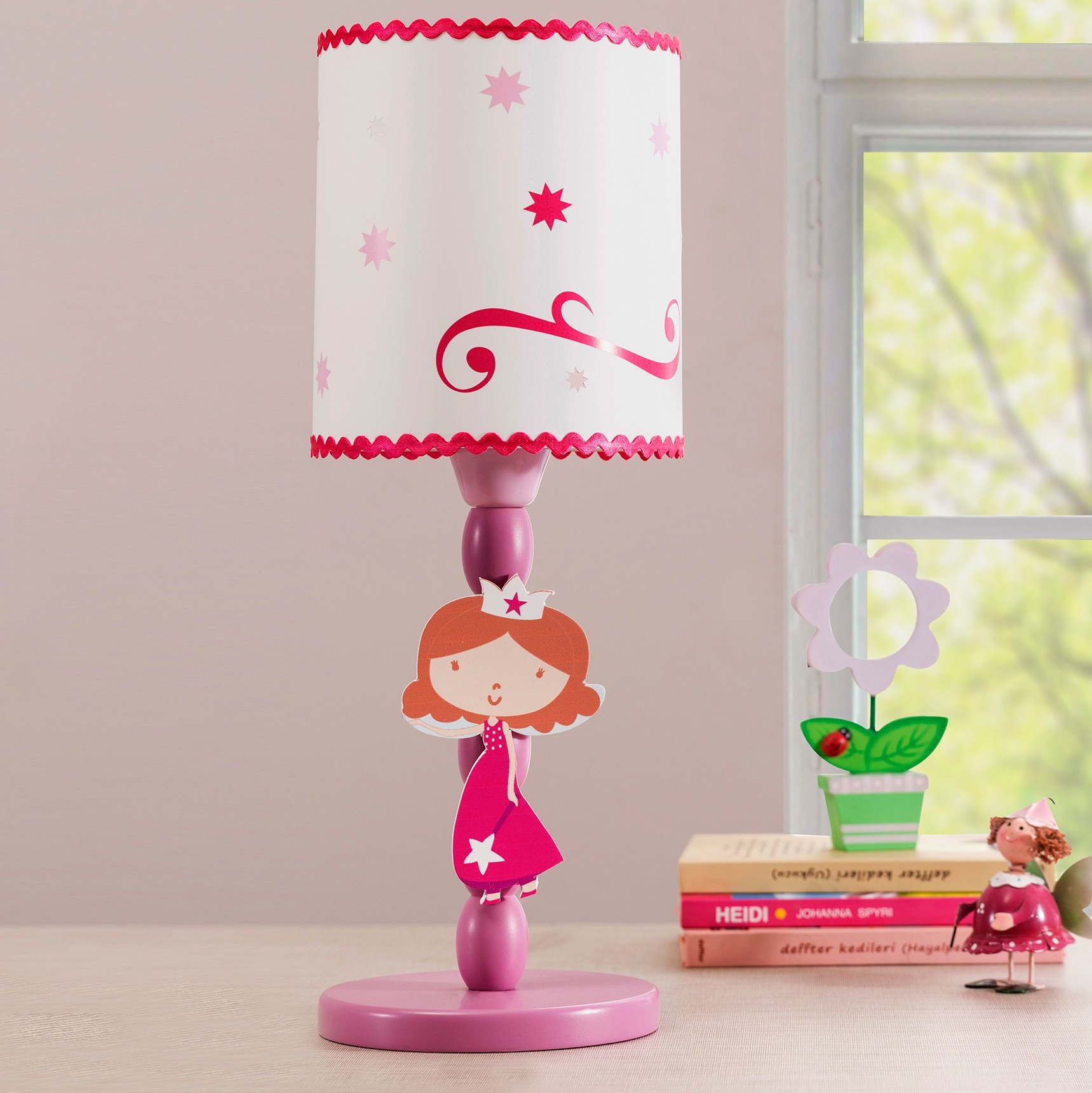Настольная лампа детская розовая Lady CILEK PRINCESS 00-3832409 Розовый Santreyd - Вид №1