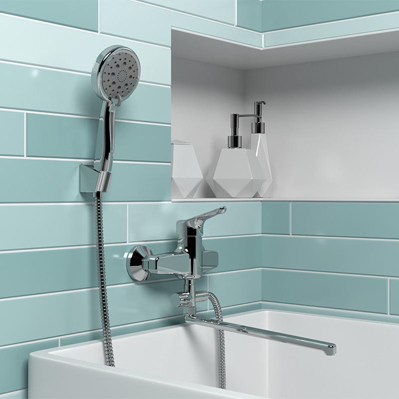 Paini Bios 05CR119LMKM смеситель для ванны с длинным изливом - Вид №1