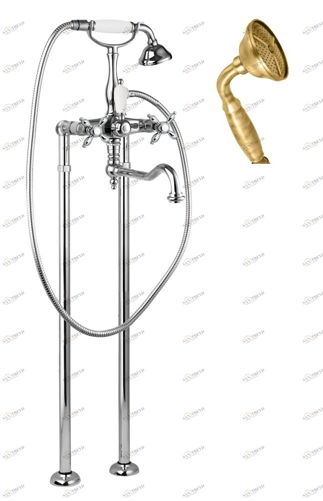 Напольный смеситель для ванны с поворотным изливом CEZARES NOSTALGIA-VDP2-02-M