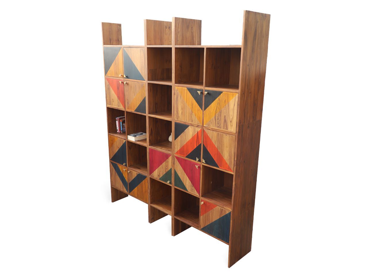 Отдельно стоящий книжный шкаф из тикового дерева Alankaram NELIO ARCH-00044262 - Вид №2