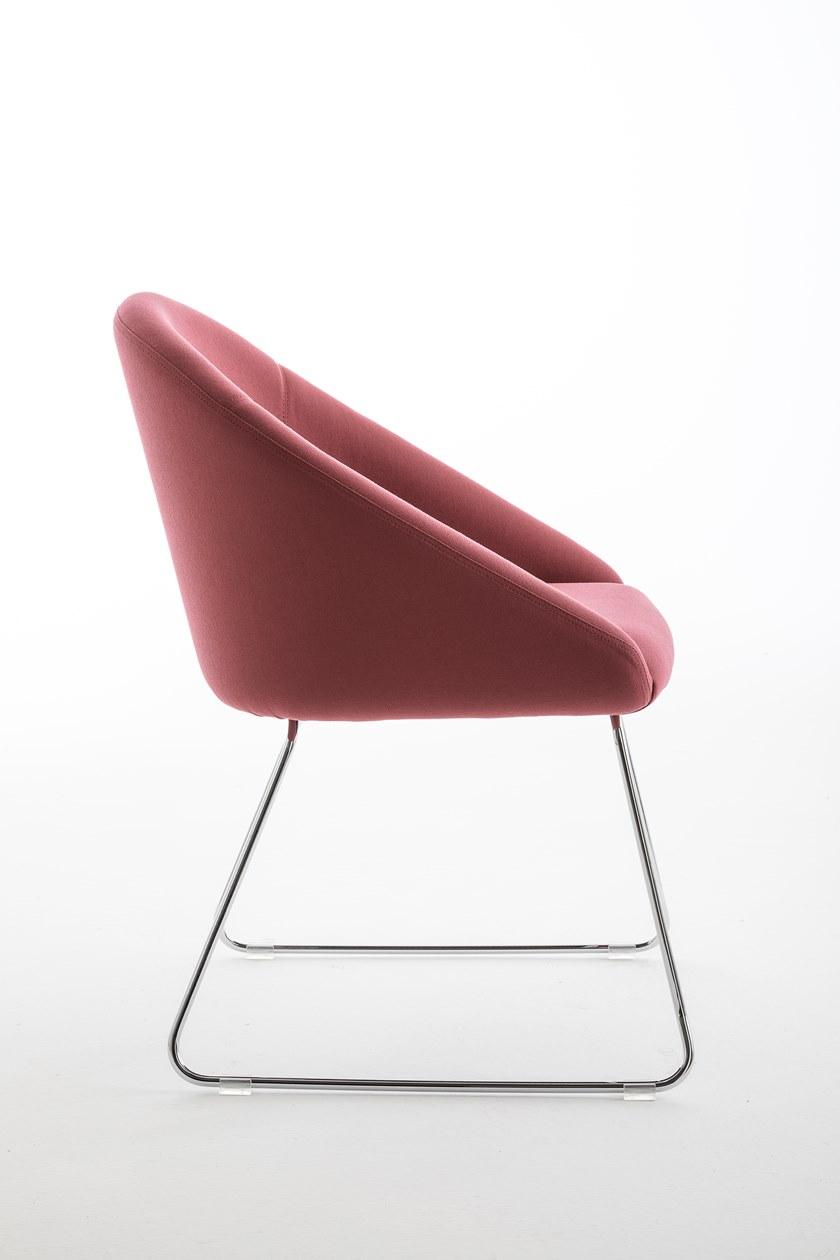 Luxy Тканевый стул на санках с подлокотниками Bloom 4blfn46, 4blfb48, 4blfc50 - Вид №1