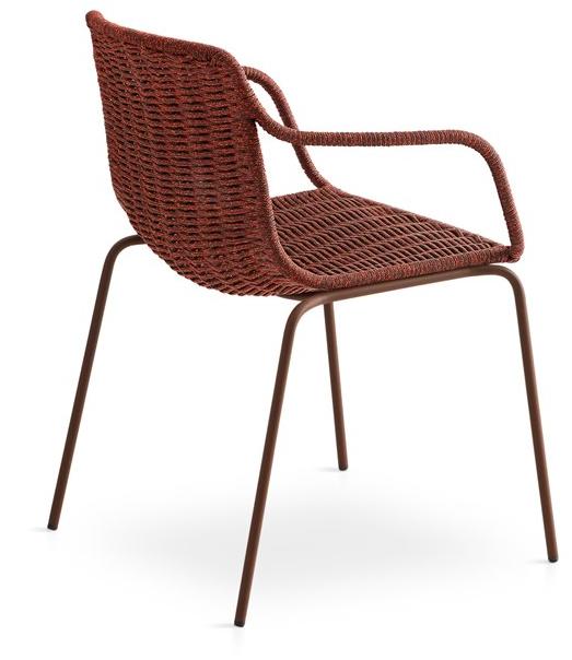 EXPORMIM Штабелируемый веревочный садовый стул с подлокотниками Lapala C596t - Вид №1