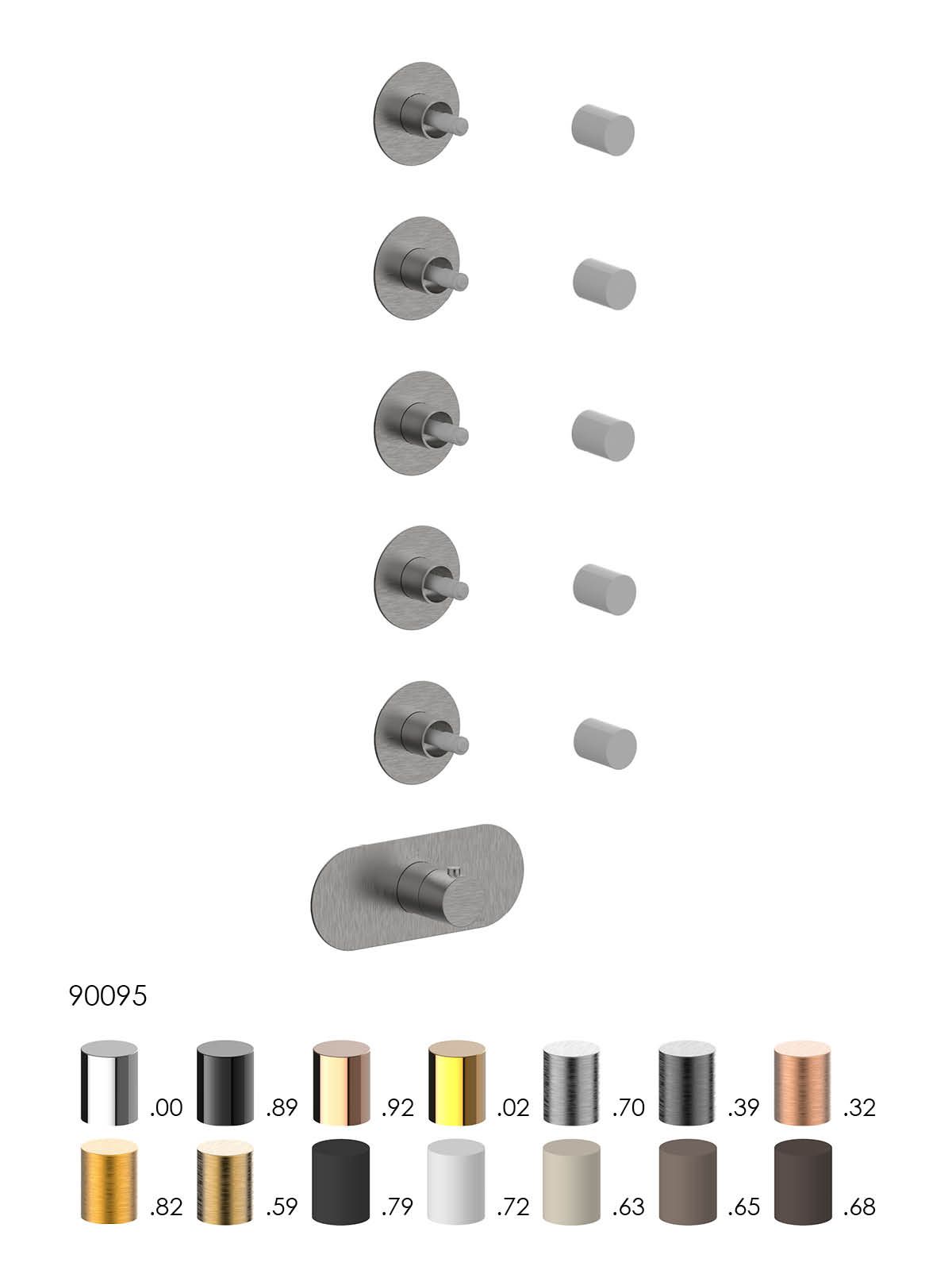 Термостатический смеситель для душа с 6 отверстиями Rubinetterie Frattini отдельная эстетика ARCH-00103351 - Вид №17