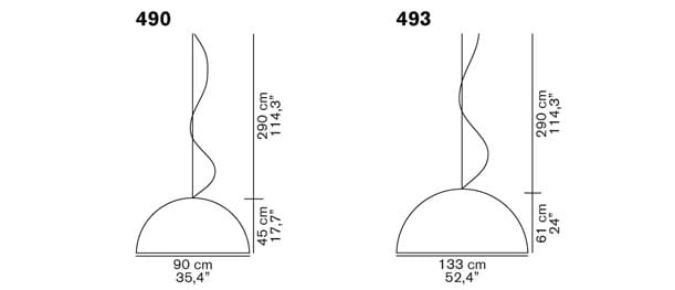 ПММА подвесной светильник Oluce SONORA - 490/493 ARCH-00052133 - Вид №5