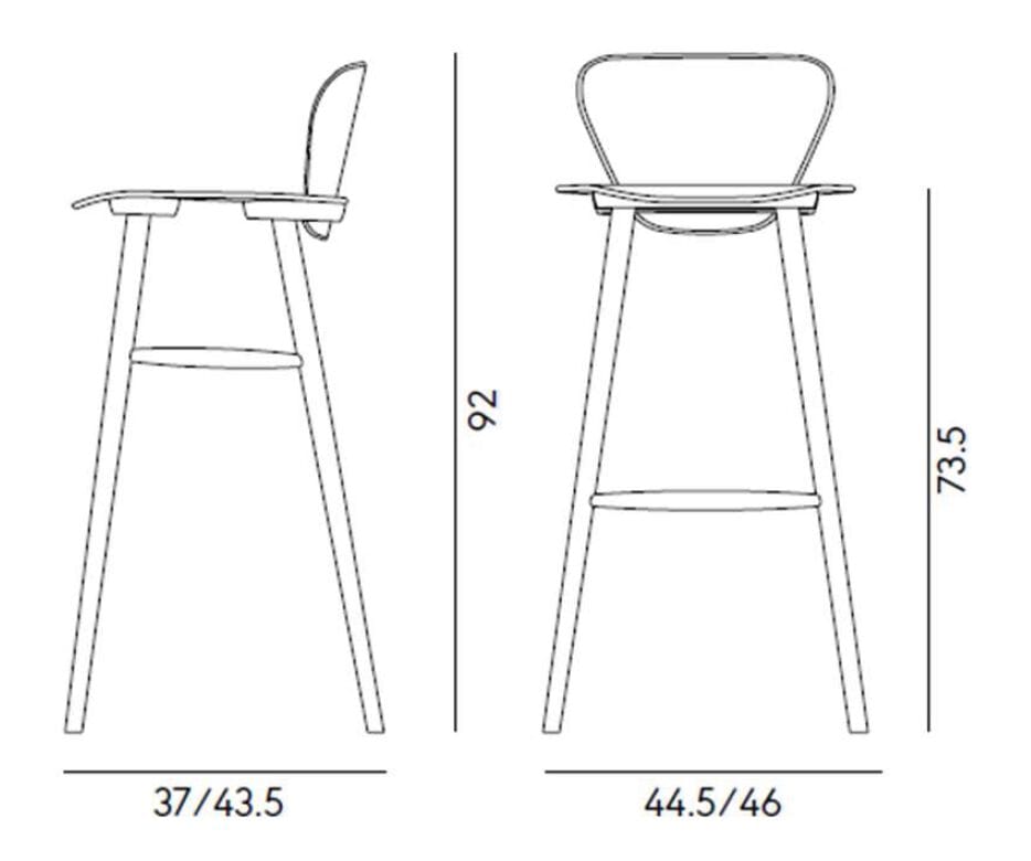 Высокий стул из ясеня Billiani Edelweiss ARCH-00038724 - Вид №4