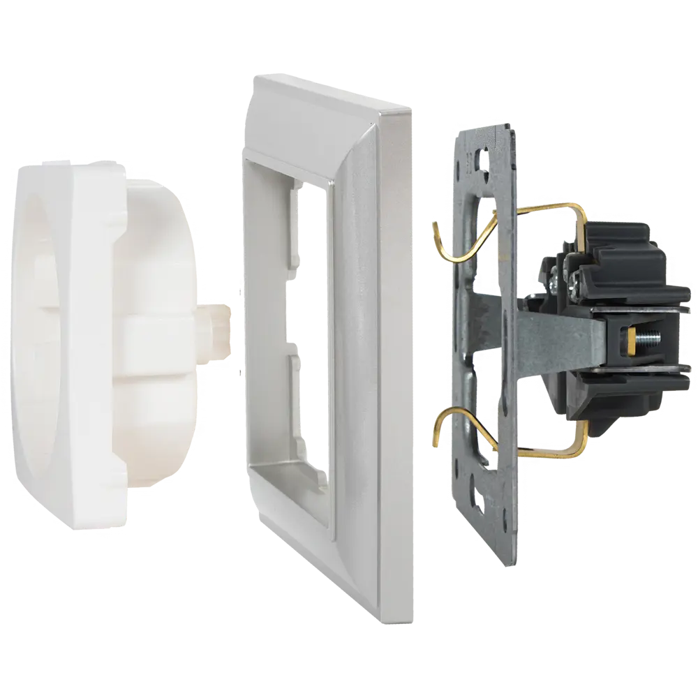 Рамка для розеток и выключателей Werkel Fiore 4 поста, цвет серебряный STLM-2023247 - Вид №2