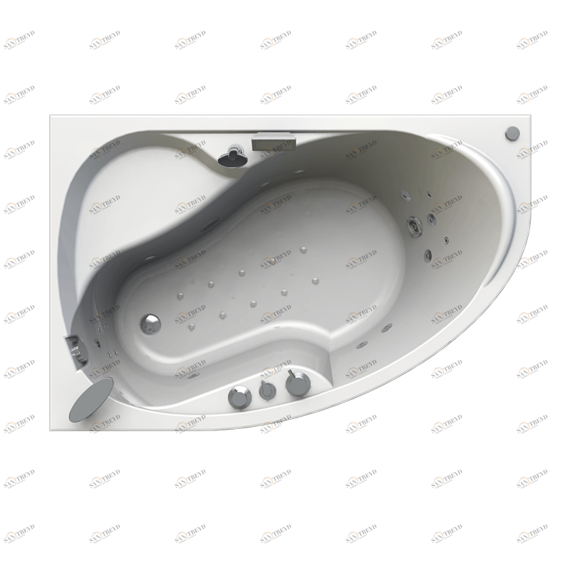 Гидромассаж "Специальный Chrome" на ванну Амелия (двигатель 1500 Вт, система "Turbo-pool", миниджет Релакс - 6 шт., джет Релакс - 10 шт.) Radomir 1-65-2-0-4-017