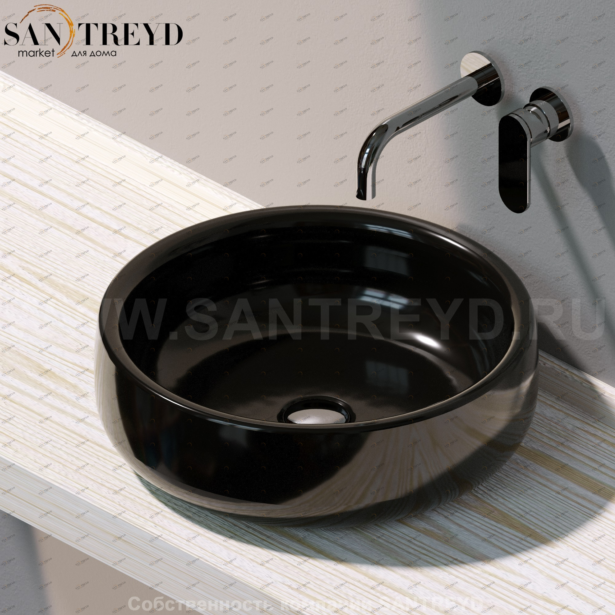 BN46A9017 Накладная раковина на столешницу  круглая Ceramica Flaminia Bonola