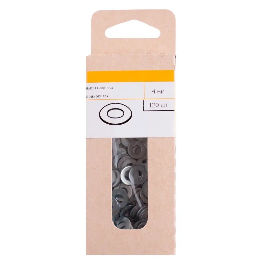 Шайба плоская DIN 125 М4 оцинкованная 120 шт в упаковке 89397064 Santreyd STLM-1582667 - Вид №2