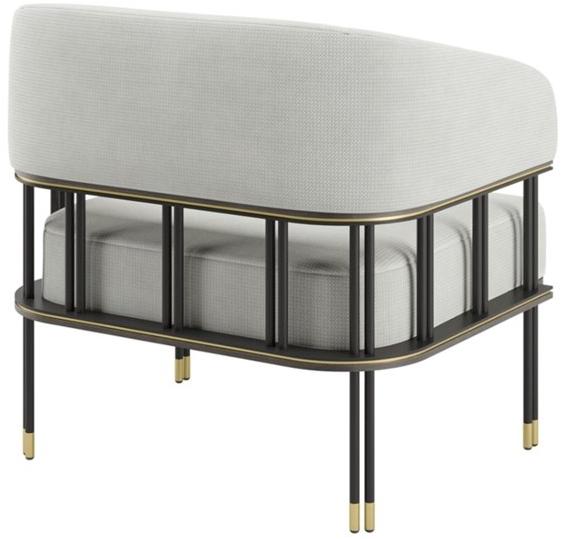 FRATO Кресло из льна с подлокотниками  Fup010050aaa  - Вид №2