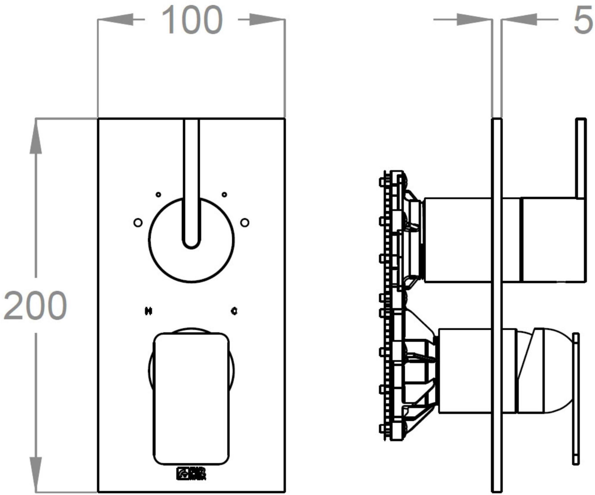 Fir Italia Смеситель для душа из нержавеющей стали с переключателем Playsteel 58 5850188 - Вид №1