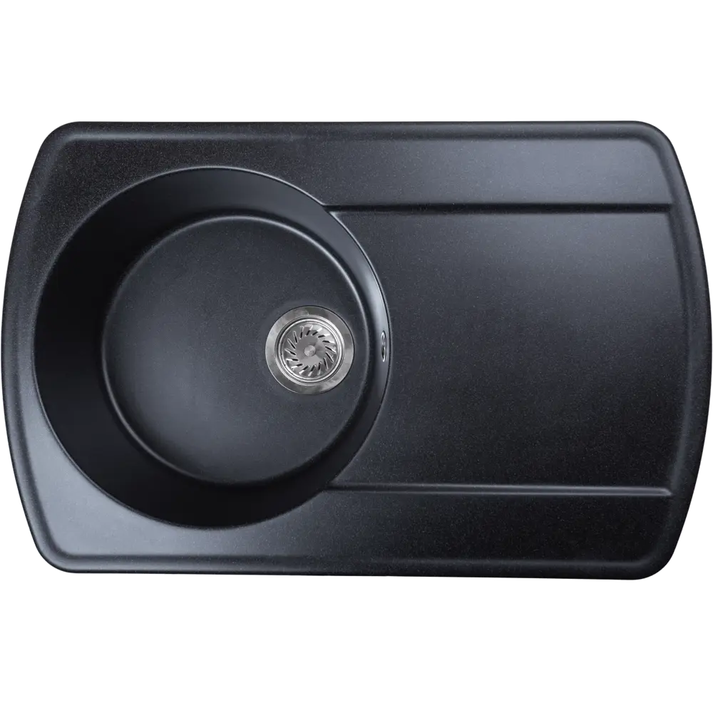 Мойка врезная Delinia FG 77х50 см, глубина 19 см, кварц, цвет антрацит STLM-2078220 - Вид №3