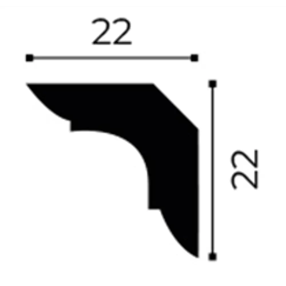 Плинтус потолочный NMC LX-23 белый 200x22x22 мм 89426311 STLM-1565400 - Вид №1