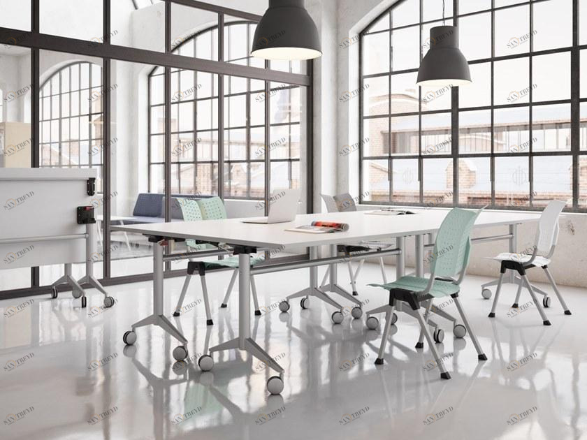 FURNIKO Стол для совещаний прямоугольный на колесиках sun-id-1377846