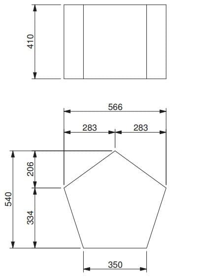 Pouf in QM Foam Quinze & Milan Pentagon ARCH-00032973 - Вид №6
