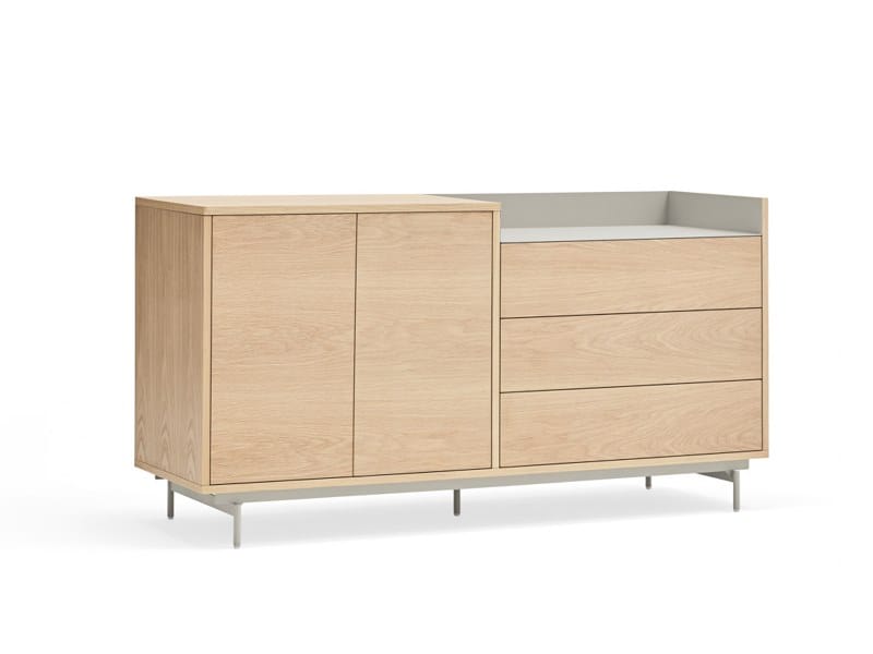 Шкаф из шпона с распашными дверцами и ящиками TEULAT Valley ARCH-00024557