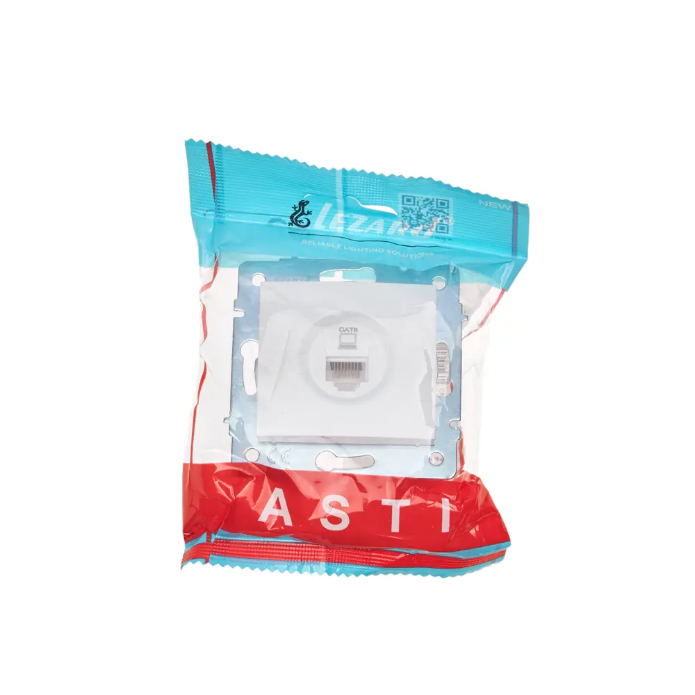 Розетка компьютерная встраиваемая Lezard Asti без заземления cat 5е цвет белый STLM-2168392 - Вид №3