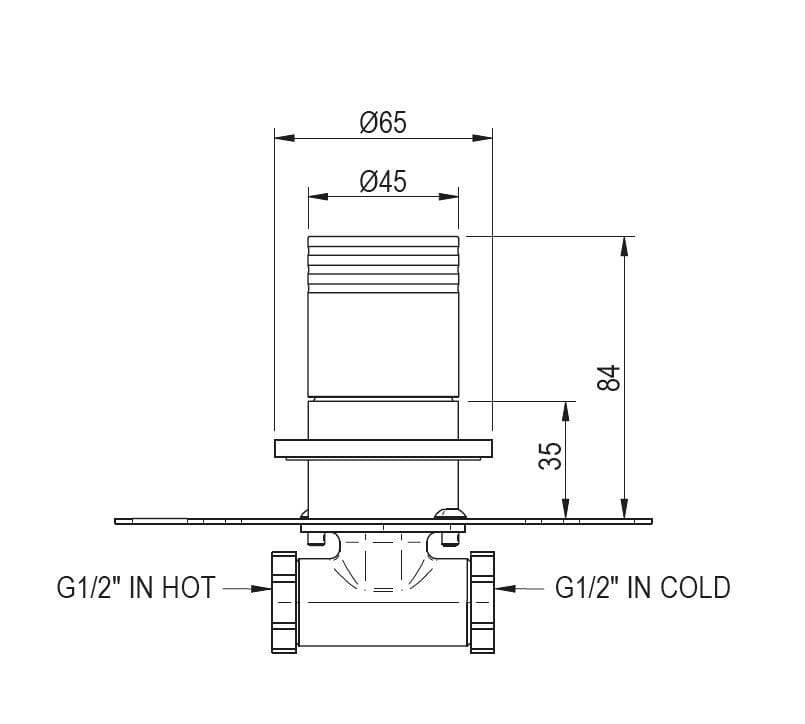 Нержавеющая сталь однорычажный встраиваемый смеситель для душа Tubico Loira ARCH-00037759 - Вид №2