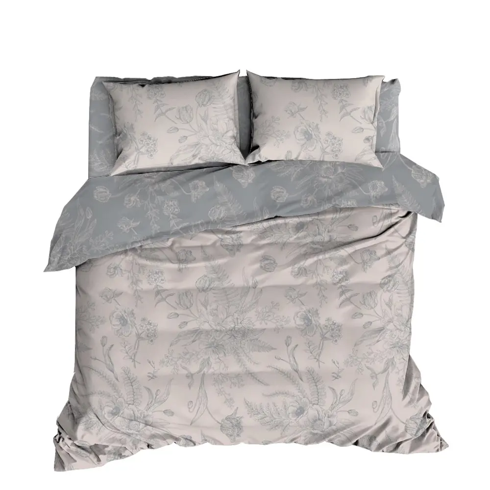 Santreyd Bouquet Дуэт 344 — семейный комплект постельного белья из перкаля бежевого цвета 89397785 STLM-1440318 - Вид №1