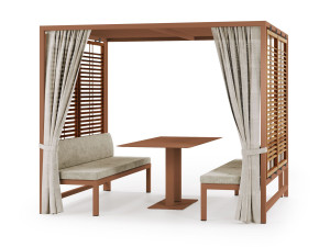 Алюминиевая беседка со столом