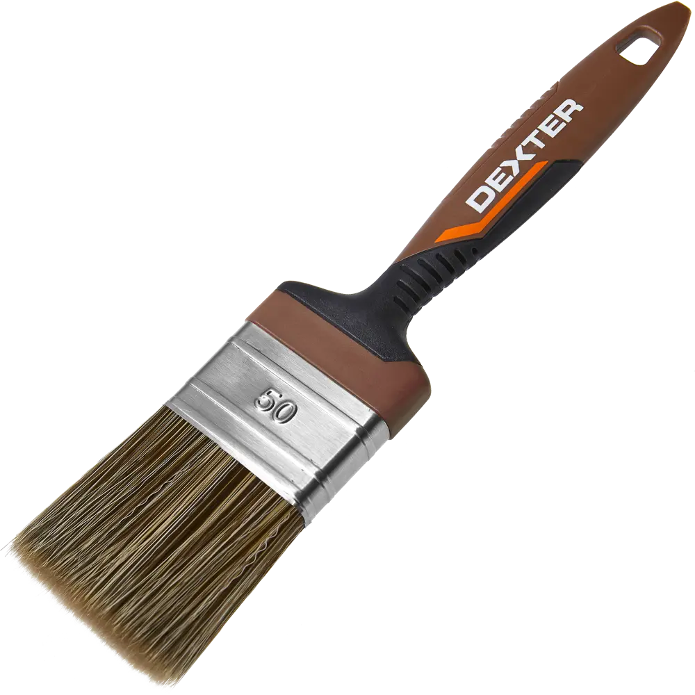 Кисть Dexter для лаков и антисептиков 50 мм с эргономичной ручкой 82798222