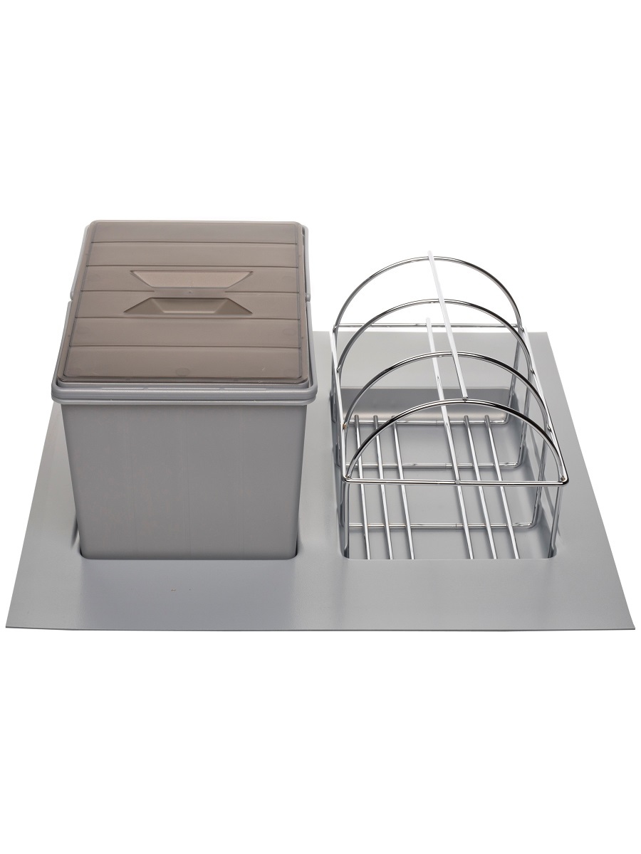 Система сортировки мусора Omega Duet 450/12 Metallic Grey NAVAKO 10188