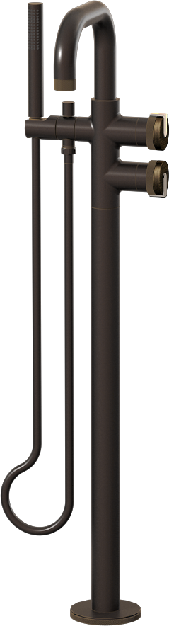 E-11557-R1VBB-L1PN-OB Смеситель напольный отдельностоящий (внешняя часть) GRAFF MOD+