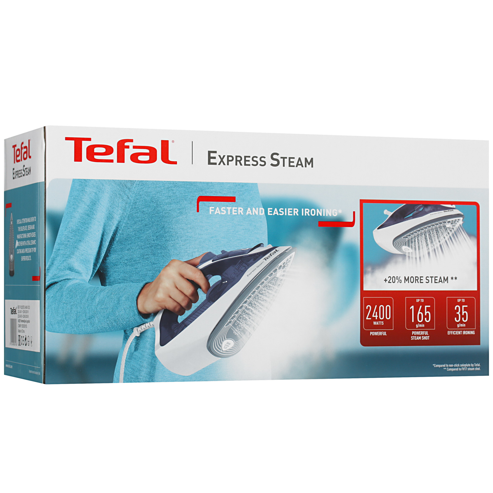 4790642 Утюг Tefal Express Steam FV2837E0 синий STDN-0010120 - Вид №8