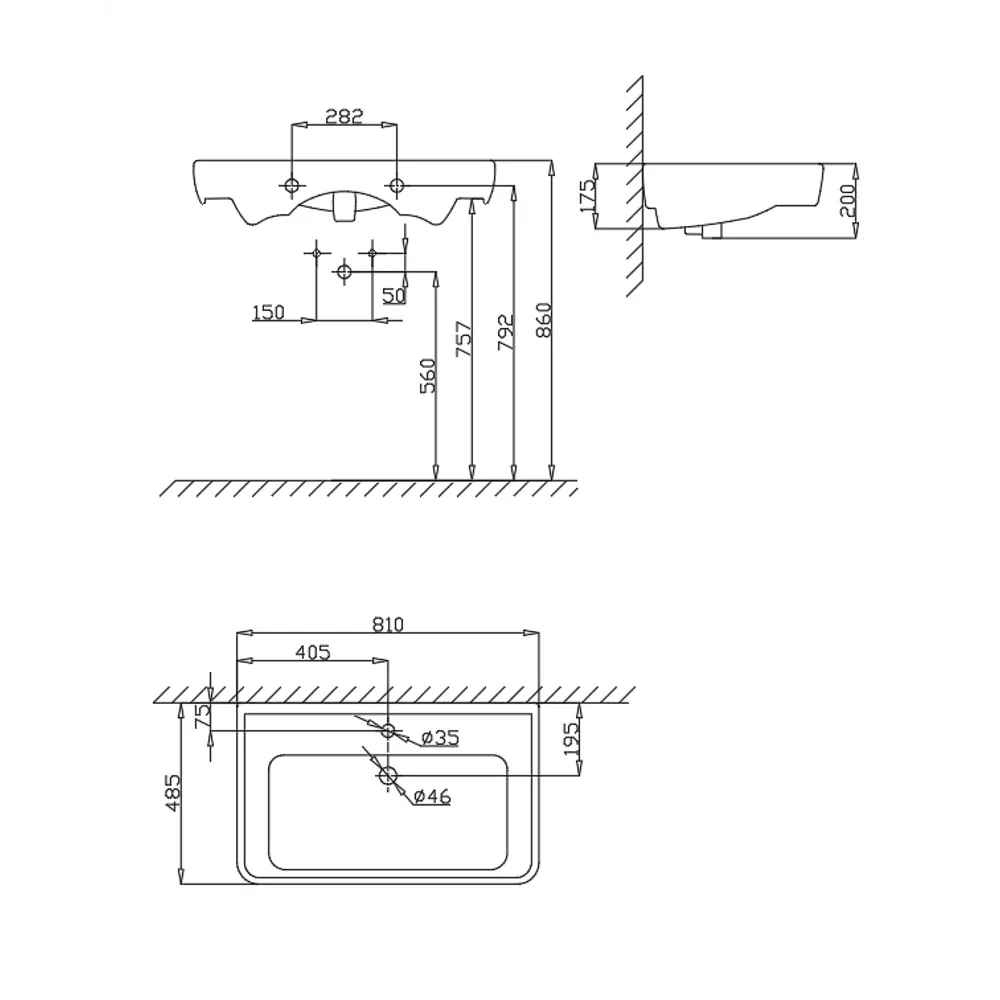 Раковина Santek Тигода 80 см STLM-2129253 - Вид №4