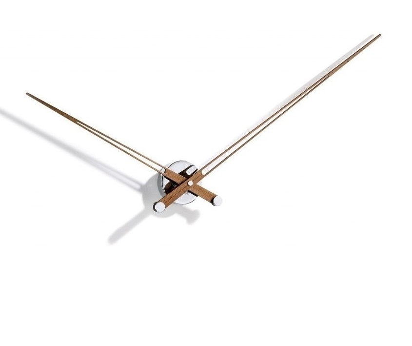 095664 Настенные часы N хром-орех 100 cm Nomon Axioma 