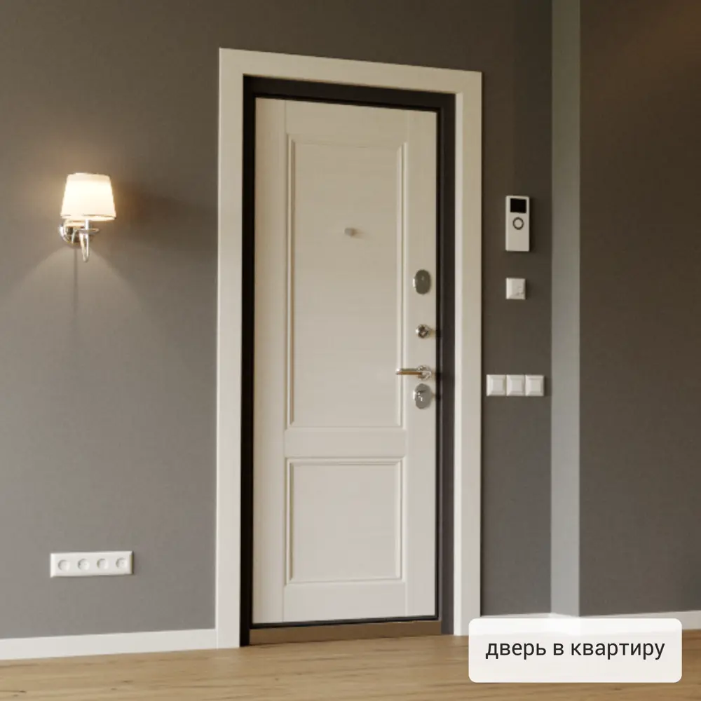 Дверь металлическая Контрол Танганика, 880 мм, правая, цвет белый TOREX STLM-2156037 - Вид №15