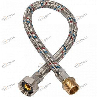 Гибкая подводка для воды НР 3/8 х ВР 1/2 STOUT - 400 мм SHF0065081015