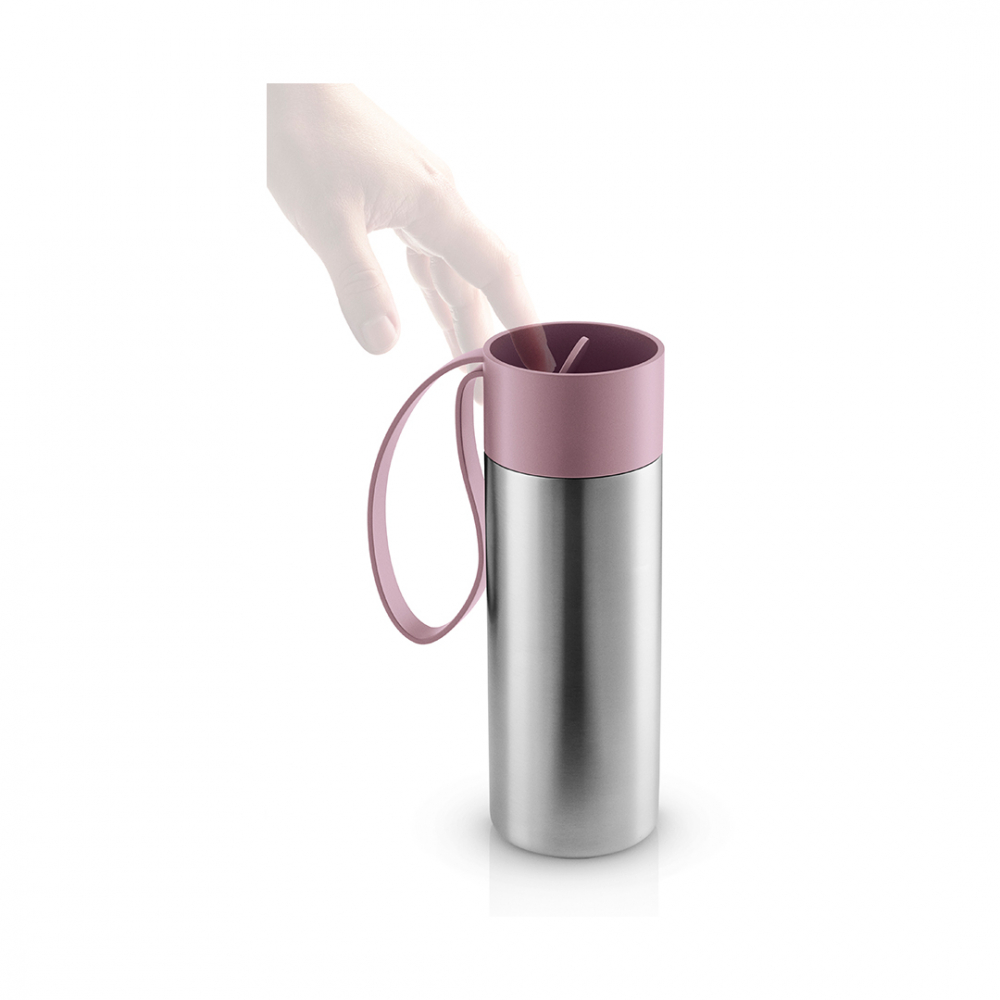 EVA SOLO 567469 Термос To Go, 350 мл, холодная роза Нержавеющая сталь, силикон, пластик  - Вид №1