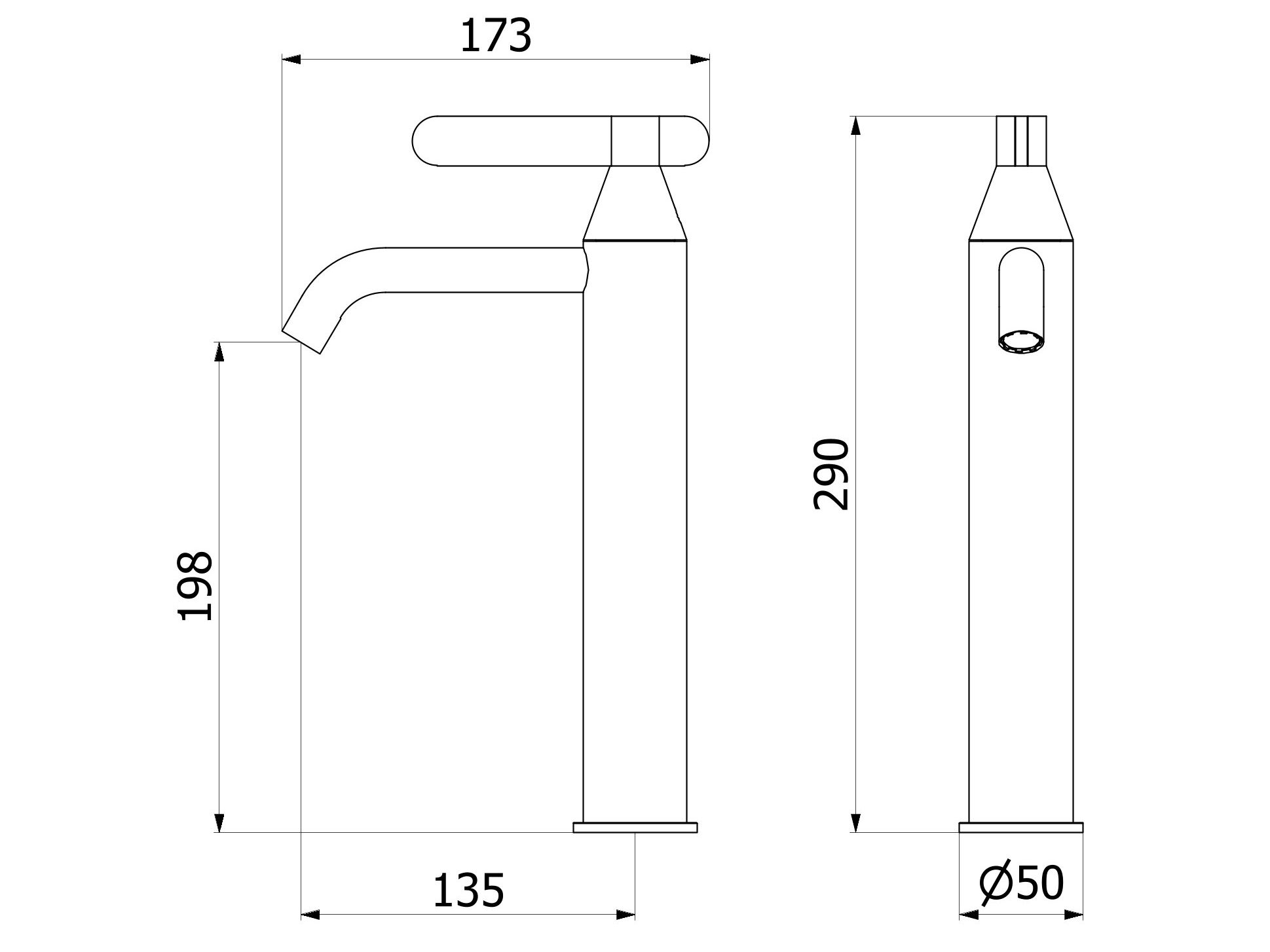 Смеситель для раковины с автоматическим сливом IB Soho ARCH-00029290 - Вид №6