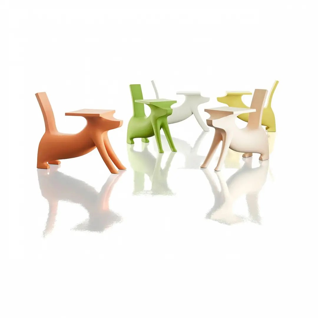 Magis Le Chien Savant MT830 RO Детский стул / детский стол из полиэтилена. Цвет: Розовый  1628 C  - Вид №2