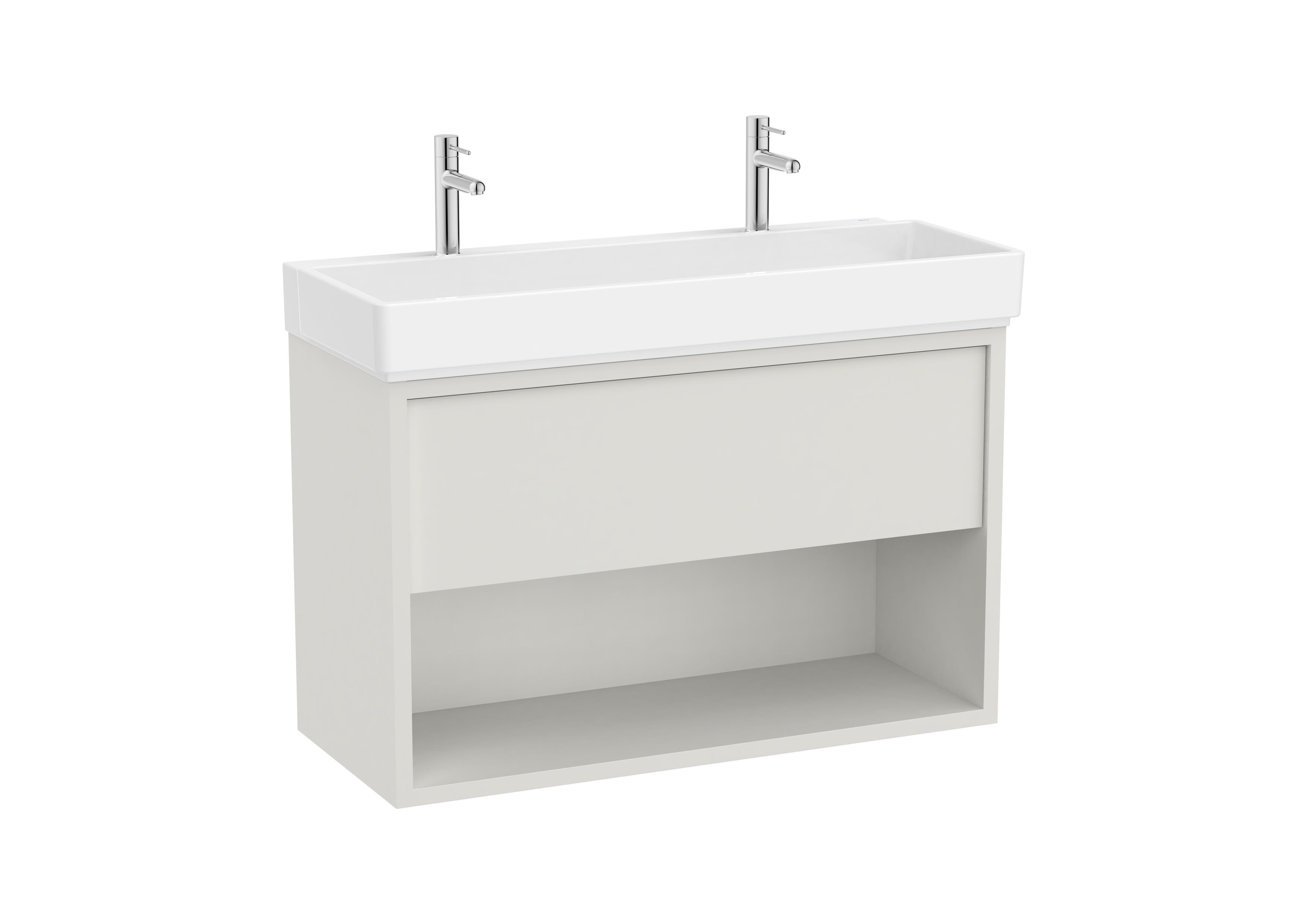 Деревянный двойной подвесной умывальник с ящиками Roca ARCH-00061202 - Вид №1