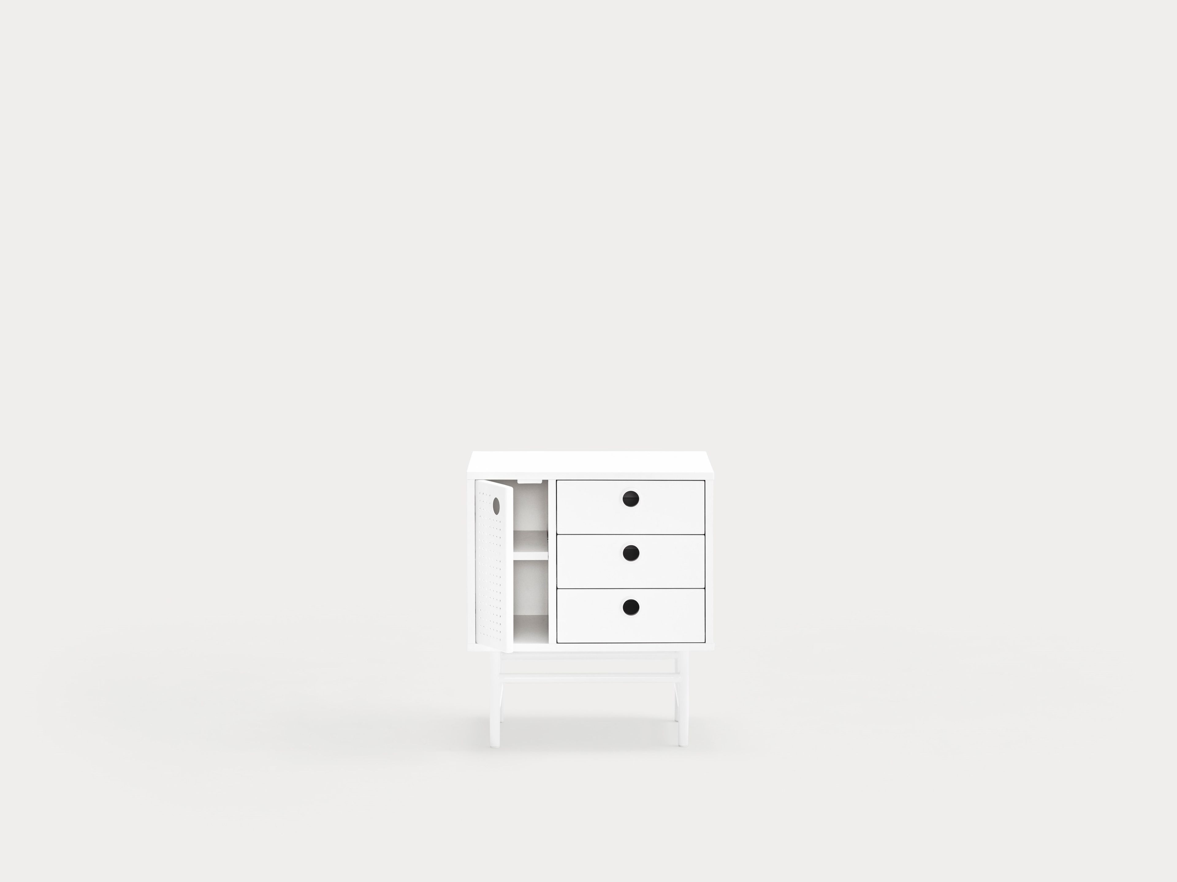 Прямоугольная прикроватная тумбочка из МДФ с ящиками TEULAT точка ARCH-00095424 - Вид №2