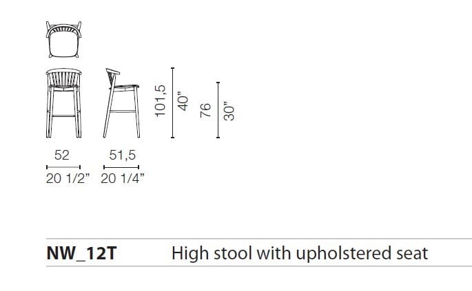 Высокий стул из ясеня CAPPELLINI Newood ARCH-00068221 - Вид №10