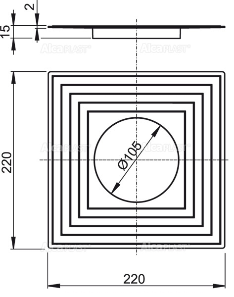 Воротник изоляции 2-го уровня DN105 ALCAPLAST APV0003 - Вид №1