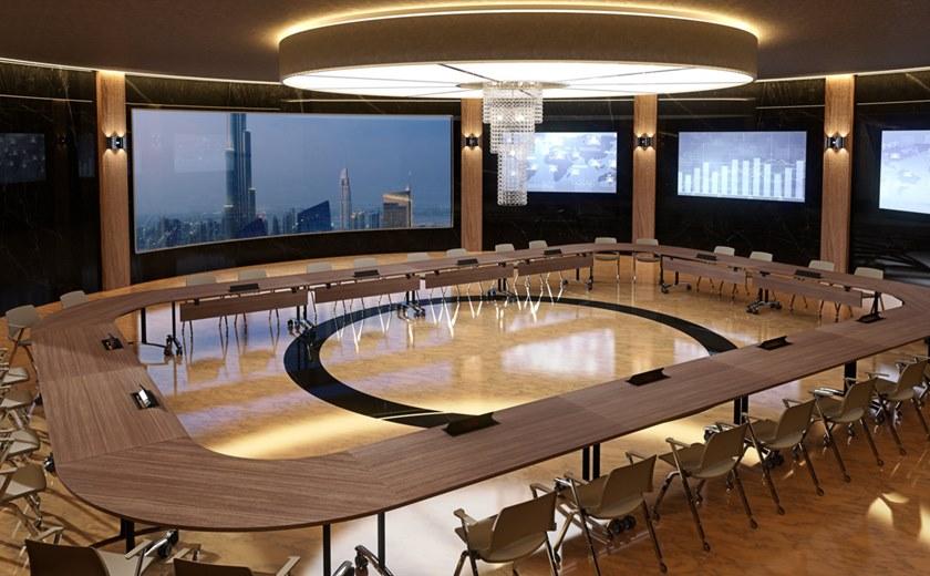 IBEBI Стол для переговоров со складной столешницей на колесиках Archimede project sun-id-1482125 - Вид №9