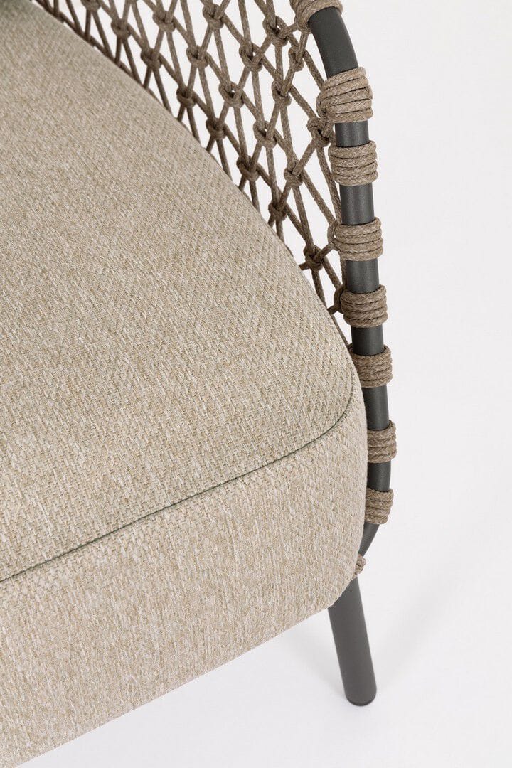 Веревочное и тканевое садовое кресло с подлокотниками BIZZOTTO Ivissa ARCH-00152948 - Вид №7