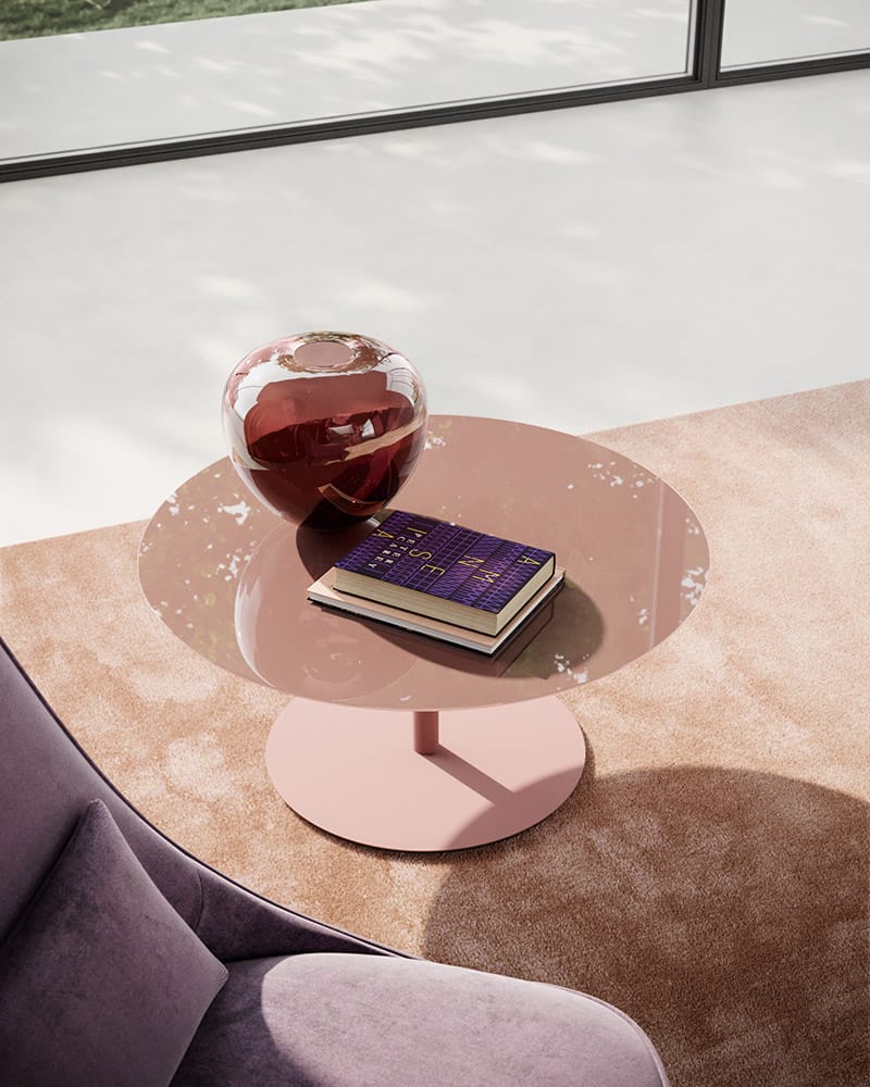 Круглый деревянный журнальный столик для контракта PROF ARCH-00109432