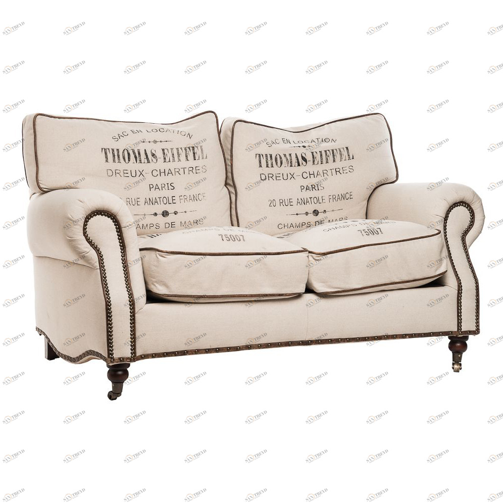 Диван Thomas Eiffei двухместный прямой бежевый ДОМАШНЯЯ ОБСТАНОВКА THOMAS EIFFEI 017179 Бежевый;молочный Santreyd 