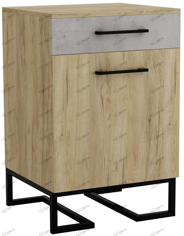 52271 Комод для обуви с ящиком Loft Дуб натур/Бетон R-HOME 4009301h_Натур