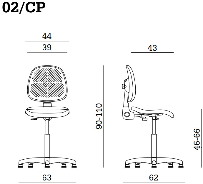 Linea Fabbrica Офисный стул из полиуретана со спинкой Working sun-id-1398158 - Вид №3