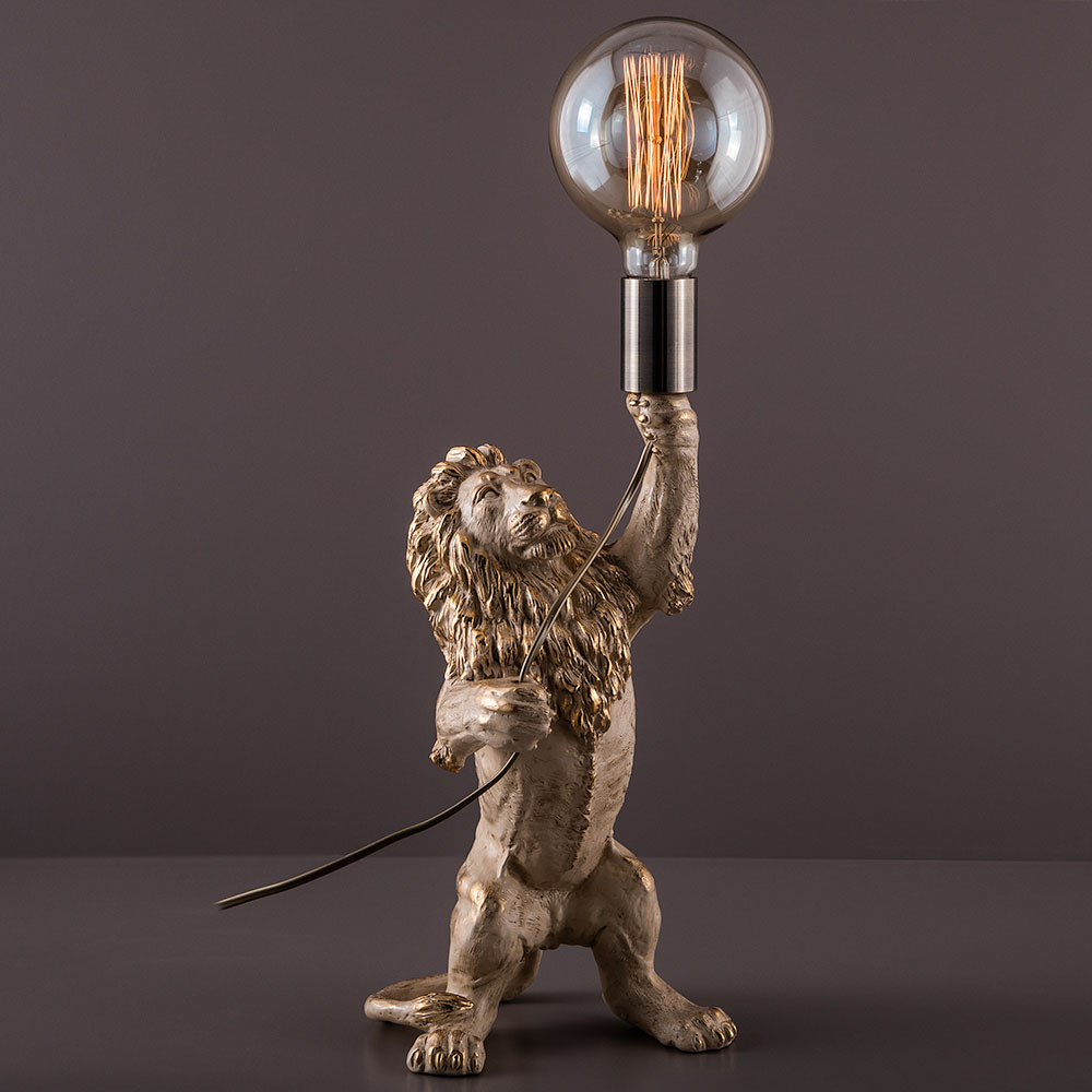 32144 Настольный светильник Лев Ричард Айвори BOGACHO 4627196596597 - Вид №4